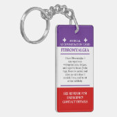 線維筋痛医療アラートICE不可視の病気 キーホルダー (正面左)