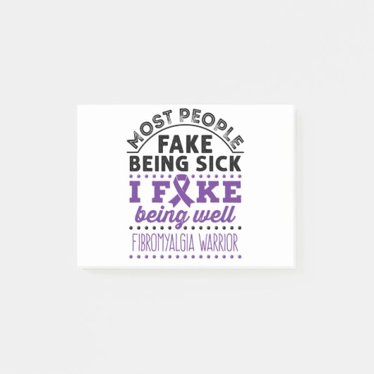 線維筋痛戦士の偽物が元気に ポストイット (正面)