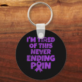 線維筋痛戦士パイエンディングに疲れた キーホルダー (正面)