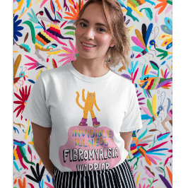 線維筋痛戦士フィブロイ病不可視痛 Tシャツ