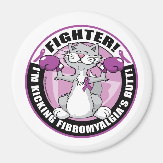 線維筋痛戦闘猫 マグネット (正面)