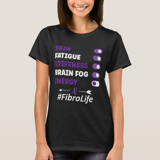 線維筋痛線維筋痛認識度 Tシャツ (正面)