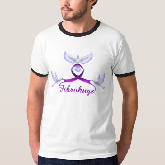 線維筋痛認識度およびサポート Tシャツ (正面)