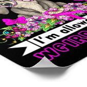 線維筋痛認識度ゾウおもしろいかわいい ポスター (角)