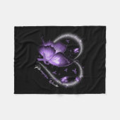 線維筋痛認識度デイウォリアワーサバイバーバター フリースブランケット (正面(横))