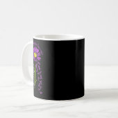 線維筋痛認識度デイジー落花帯 コーヒーマグカップ (正面左)