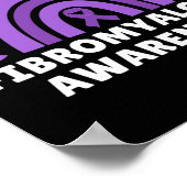 線維筋痛認識度メンズウィメンズキュートレインボーフィバー ポスター (角)