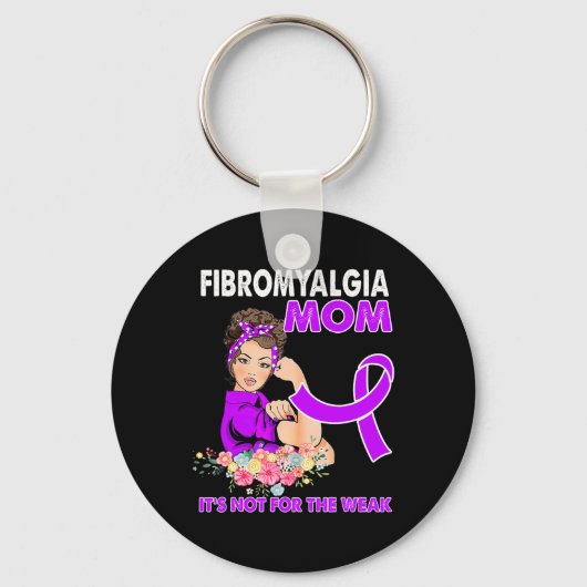 線維筋痛認識度リボン1 キーホルダー (正面)