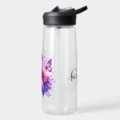 線維筋痛認識度リボン ウォーターボトル (左面)