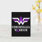 線維筋痛認識度戦士サポートパープルリブ カード (黄色い花)