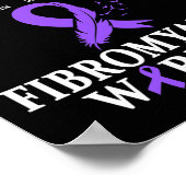 線維筋痛認識度戦士サポートパープルリブ ポスター (角)