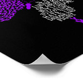 線維筋痛認識度戦士サポートパープルリブ ポスター (角)