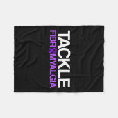 線維筋痛認識度生存者戦闘戦士 フリースブランケット (正面(横))