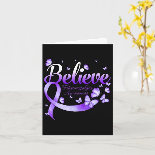 線維筋痛認識度蝶1 カード (黄色い花)