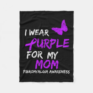 線維筋痛認識度i衣服パープル私の母5 フリースブランケット