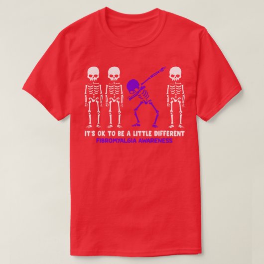 線維筋痛認識度Ok少し違う Tシャツ (デザイン正面)
