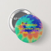 線維筋痛、認識度日の5月12日Thボタン 缶バッジ (正面&裏面)