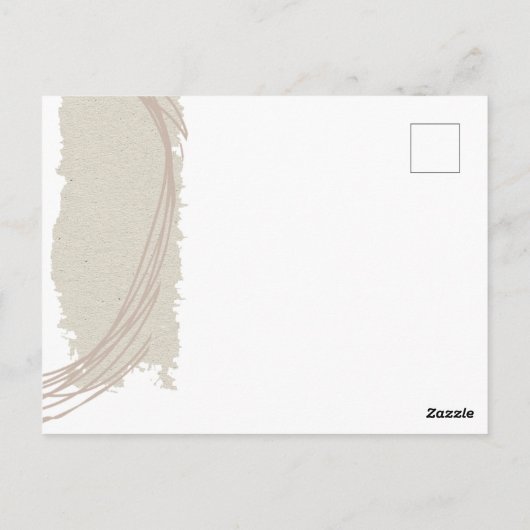 線芸術品を気取った抽象芸術図形の花嫁リクエスト ポストカード (裏面)