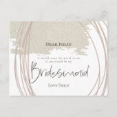 線芸術品を気取った抽象芸術図形の花嫁リクエスト ポストカード (正面)