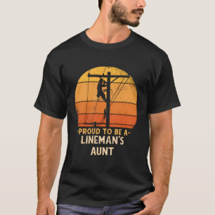 線誇りを持ったおばさん電気ケーブル電気技師 Tシャツ