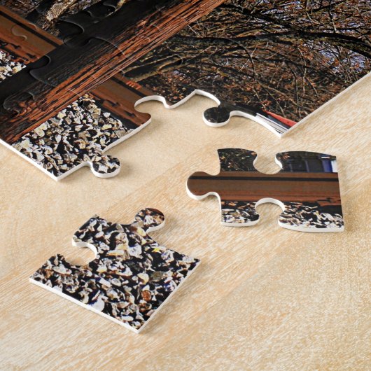 線路と歩留記号を持つ受動式踏切 ジグソーパズル (側面)