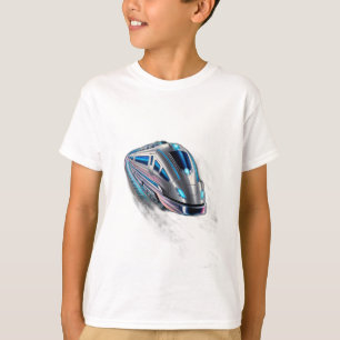 線路の上のSF列車の白熱［赤熱］光を放つ旅行 Tシャツ