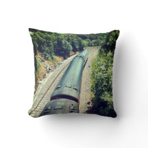 線路の上を列車で走る