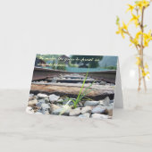 線路の草の葉 カード (黄色い花)