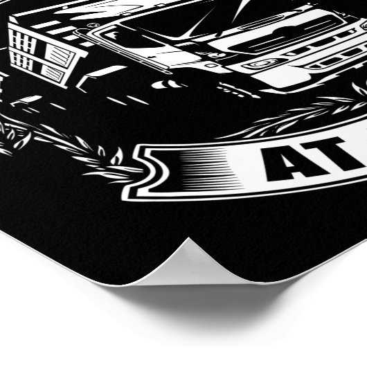 線路の間に住んでいるトラックの運転手 ポスター (角)