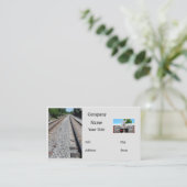 線路を直進する 名刺 (スタンド正面)