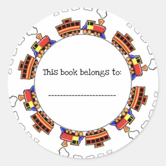 線路上の列車 ラウンドシール (正面)