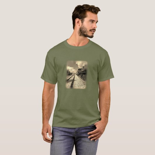 線路上の列車 Tシャツ (正面フル)
