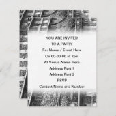 線路写真。 招待状 (正面/裏面)