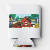 線路沿いの赤い倉庫小屋 缶クーラー (裏面)