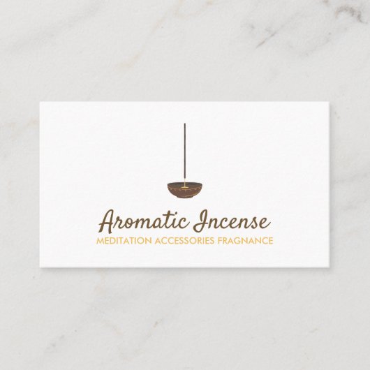 線香スティックスパサロン瞑想アクセサリー 名刺 (正面)