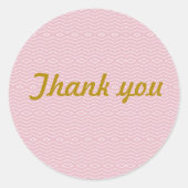 線（ピンク） ラウンドシール (正面)