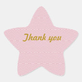 線(ピンク) 星シール (正面)