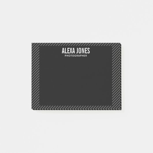 線(モダン黒) ポストイット (正面)