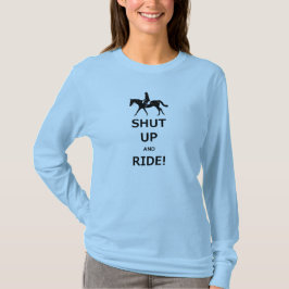 締まっているおもしろいおよび乗車の馬のTシャツ Tシャツ