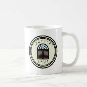 締まっているシャッター! コーヒーマグカップ