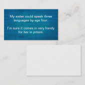 締まらせますcompetimommiesをこの コーリングカード (正面/裏面)