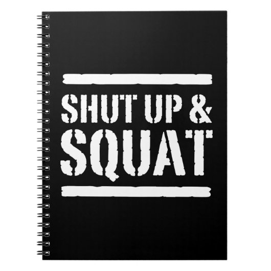 締めて下さい及びしゃがんで下さい ノートブック (正面)