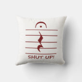 締められたあずき色の記譜法の残り クッション (裏面)