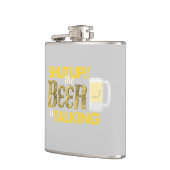 "締められる! ビールは"ビニールの包まれたなフラスコを話しています フラスク (左)