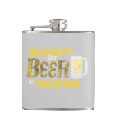 "締められる! ビールは"ビニールの包まれたなフラスコを話しています フラスク (正面)