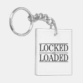 締められ、荷を積まれた純潔のデザイン キーホルダー (正面左)