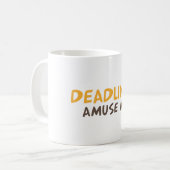 締め切りが遅れる コーヒーマグカップ (正面左)