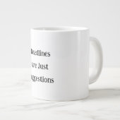 締め切りは単なる提案おもしろマグカップ ジャンボコーヒーマグカップ (正面右)