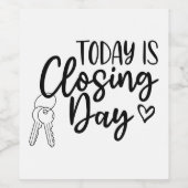 締め切り日のワインラベルの不動産仲介業者 ワインラベル (シングルラベル)