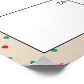 締め切り日を推測するジンジャーブレッド赤ちゃんシャワーゲーム ポスター (角)